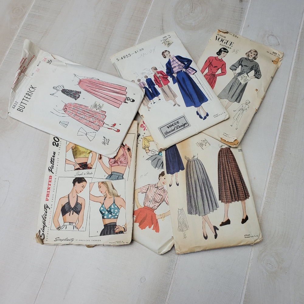 VINTAGE 1950s sewing pattern bundle